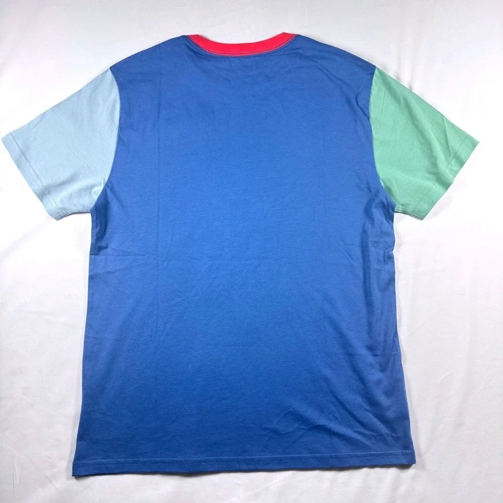 Polo Ralph Lauren Polo Bear T-Shirt Boy XL 18-20 Blue Colorblock Graphic Tee NEW